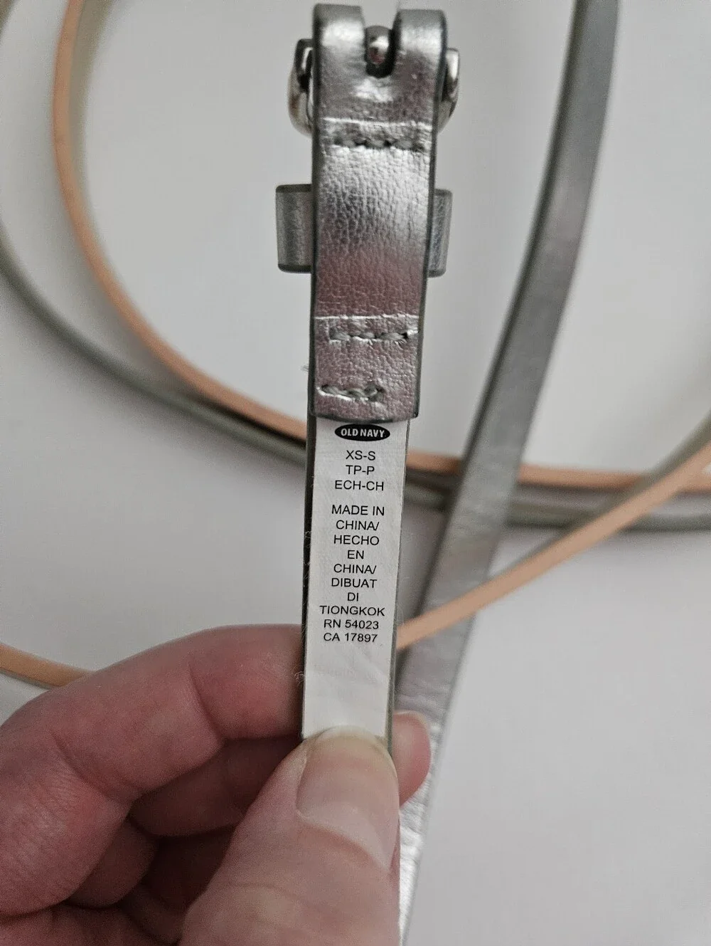 Women’s XS Metallic Skinny Belts - Silver & Rose Gold